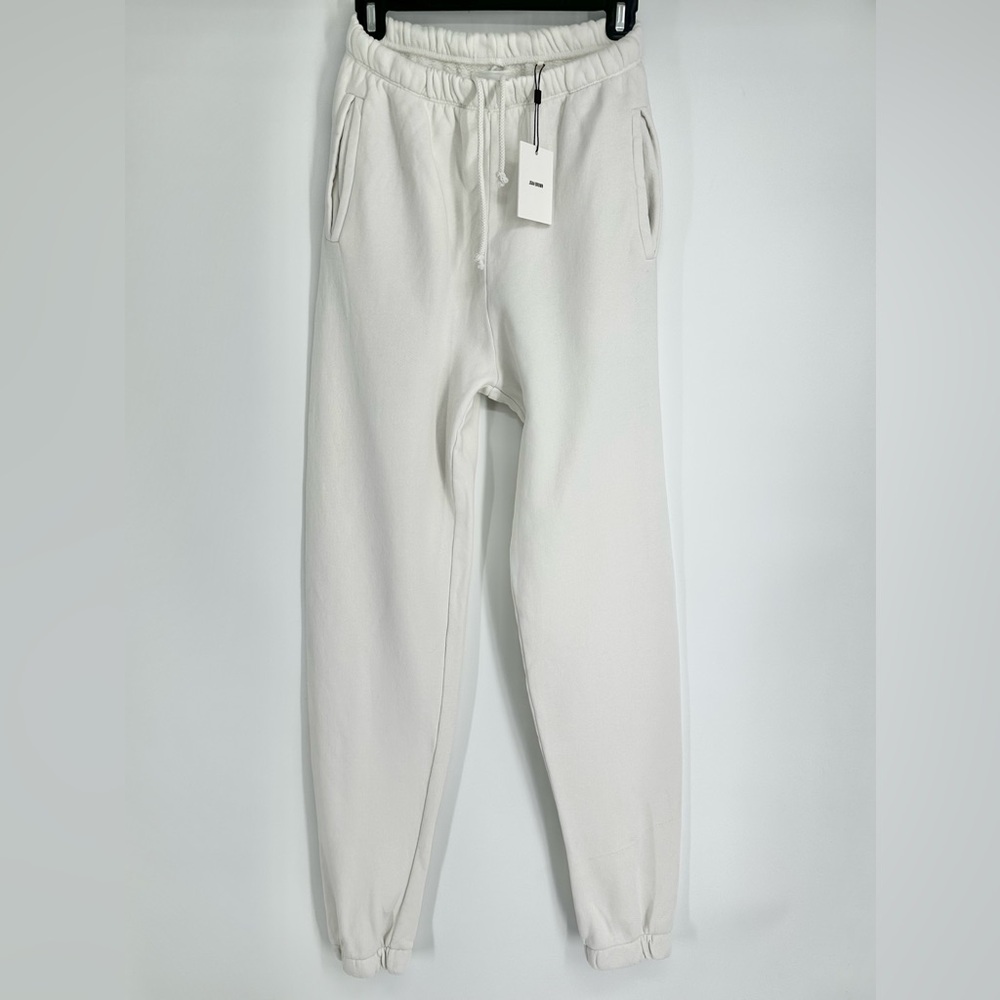 (Defect) Joah Brown Empire Jogger French Terry 100% Cotton Beige Off White S/M